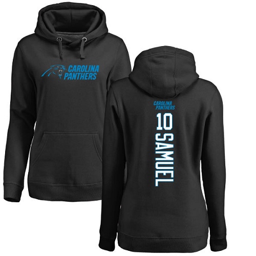 Carolina Panthers Black Women Curtis Samuel Backer NFL Football #10 Pullover Hoodie Sweatshirts->nfl t-shirts->Sports Accessory